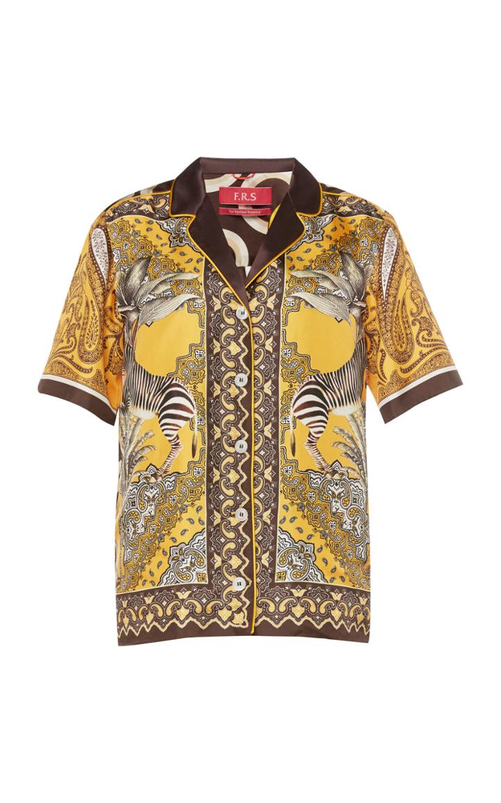 Moda Operandi For Restless Sleepers Homonomia Scarf-print Silk Shirt Size: Xs