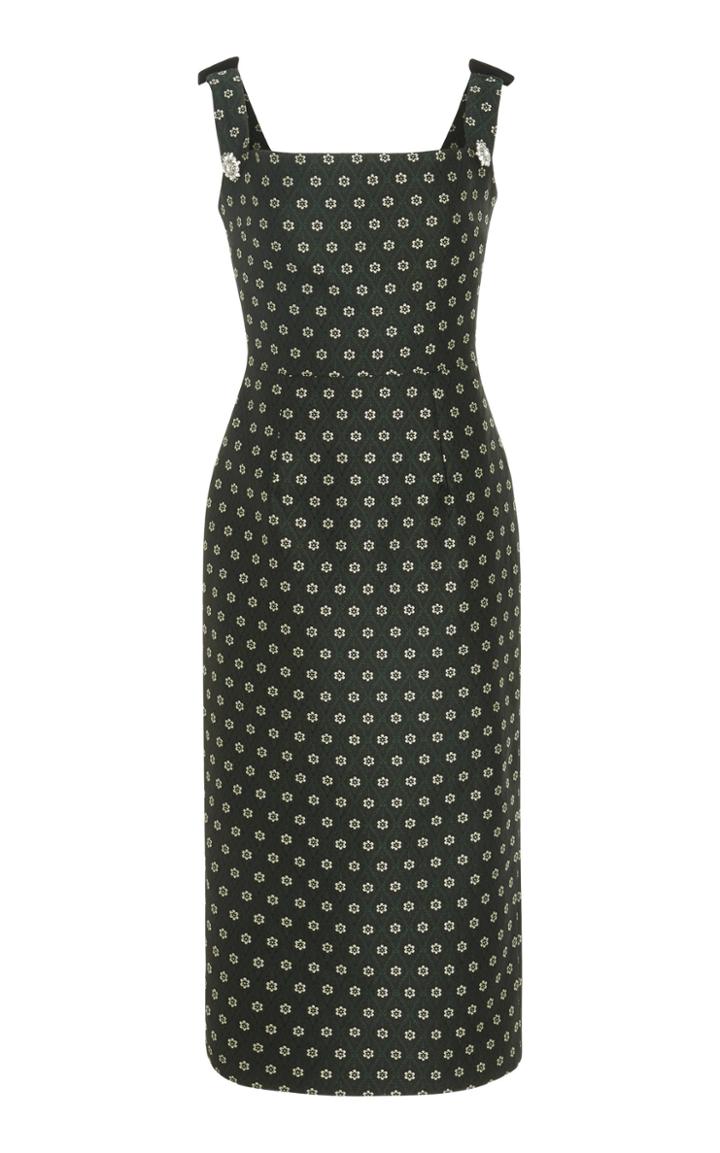 Alexachung Off-the-shoulder Embellished Jacquard Midi Dress