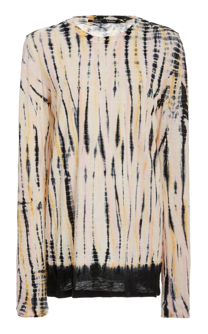 Proenza Schouler Tie-dyed Cotton Long-sleeve T-shirt
