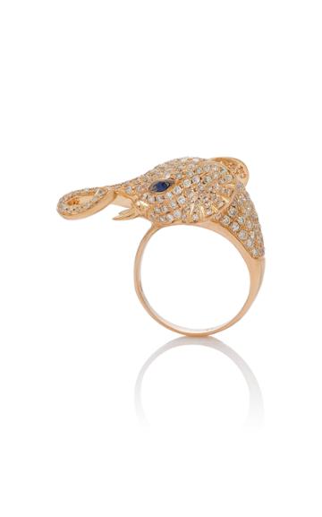 Ofira White Diamond Elephant Ring