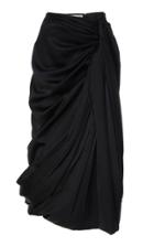 Marni Draped Satin Midi Skirt