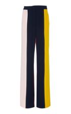 Moda Operandi Lela Rose Maggie Color-blocked Crepe Flared Pants Size: 0