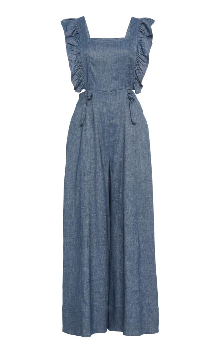 Moda Operandi Amur Amy Wide-leg Linen-blend Jumpsuit Size: 4