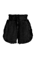 Sea Idun Ruffled Denim Mini Shorts