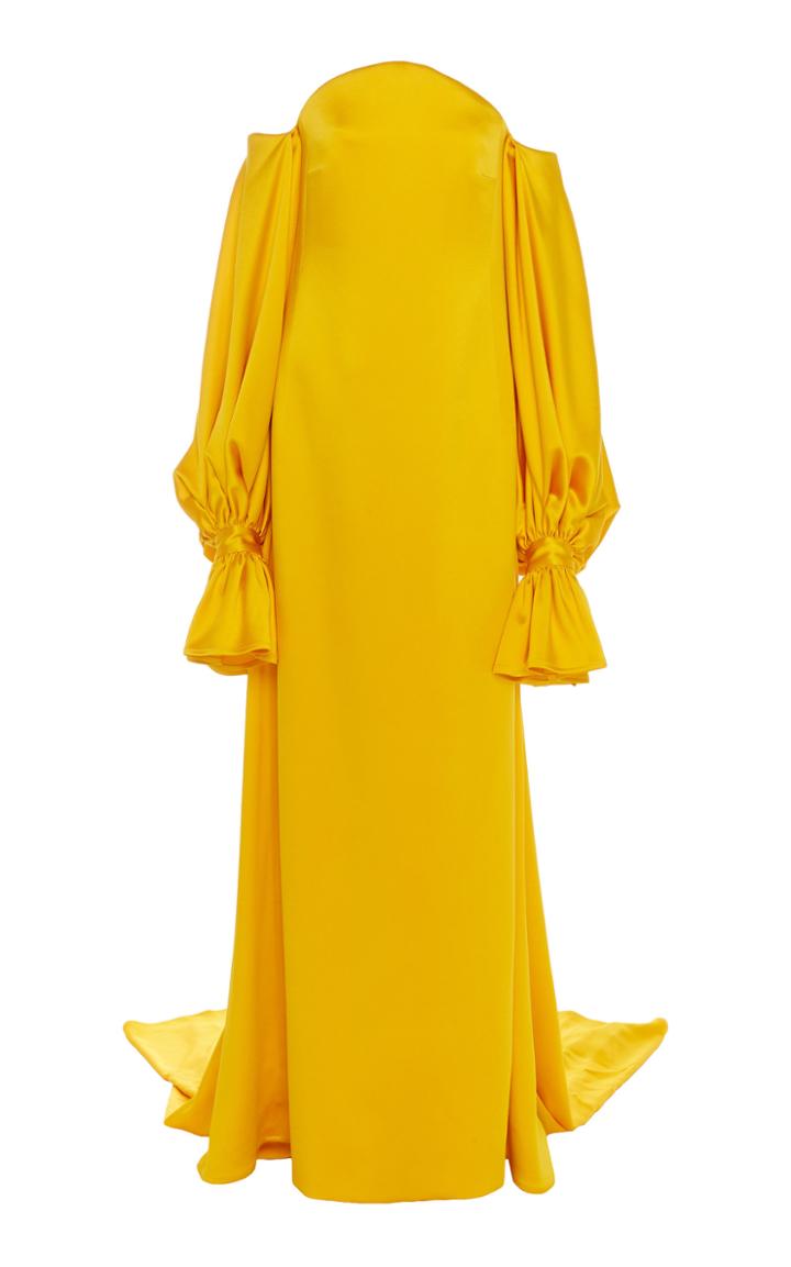 Carolina Herrera Off-the-shoulder Column Gown