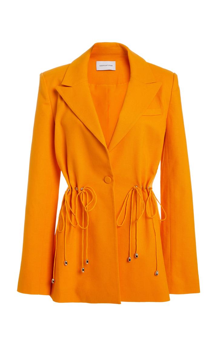 Moda Operandi Significant Other Magnolia Cinched Linen-blend Blazer