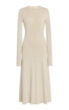 Moda Operandi Victoria Beckham Long Sleeved Fitted Cotton-blend Dress