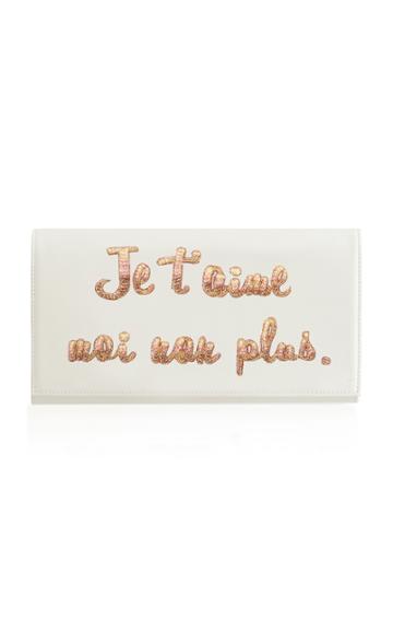 Preciously Paris Je T'aime Moi Non Plus Satin Clutch