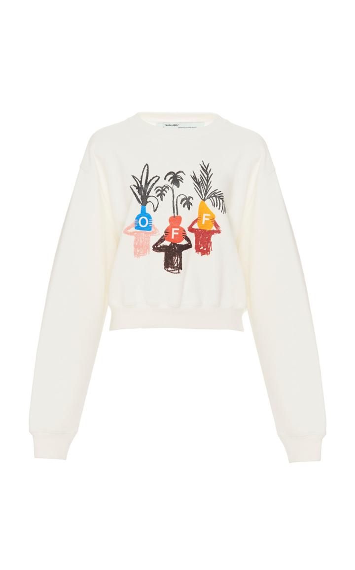Off-white C/o Virgil Abloh De Graft Potheads Cotton Crewneck
