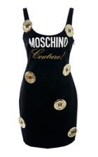 Moschino Button-embellished Crepe Dress