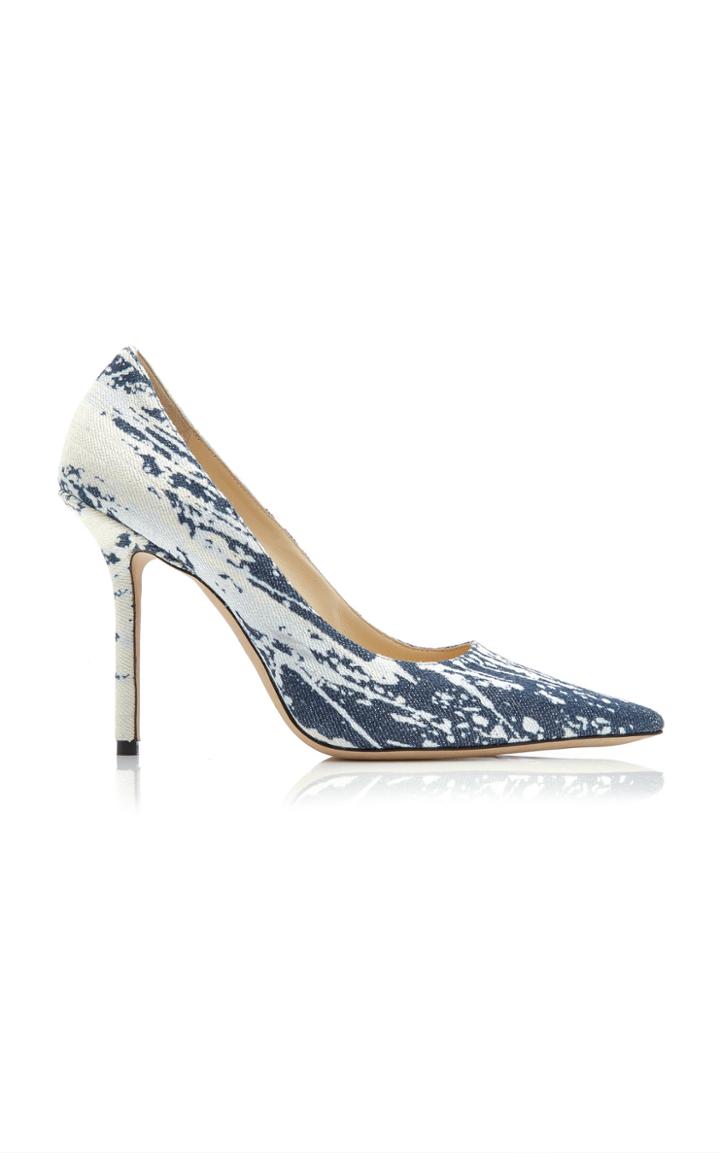 Jimmy Choo Love Bleached Denim Pumps