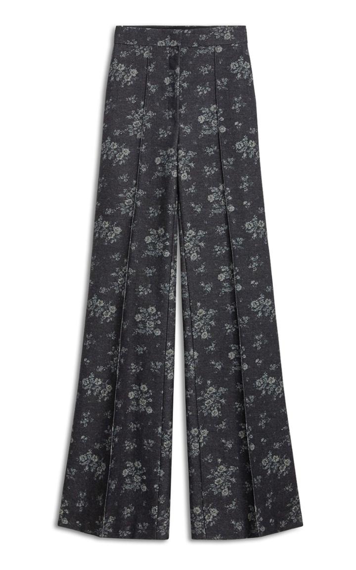 Moda Operandi Brock Collection Simona Floral Cotton Wide-leg Trousers
