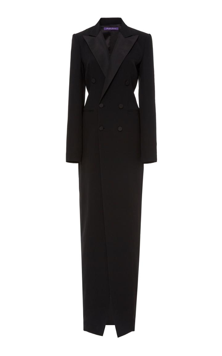 Ralph Lauren Kristian Double-breasted Silk Cady Gown Size: 4
