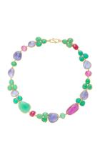 Bahina Tanzanite Glassfilled Ruby And Chrysoprase Necklace