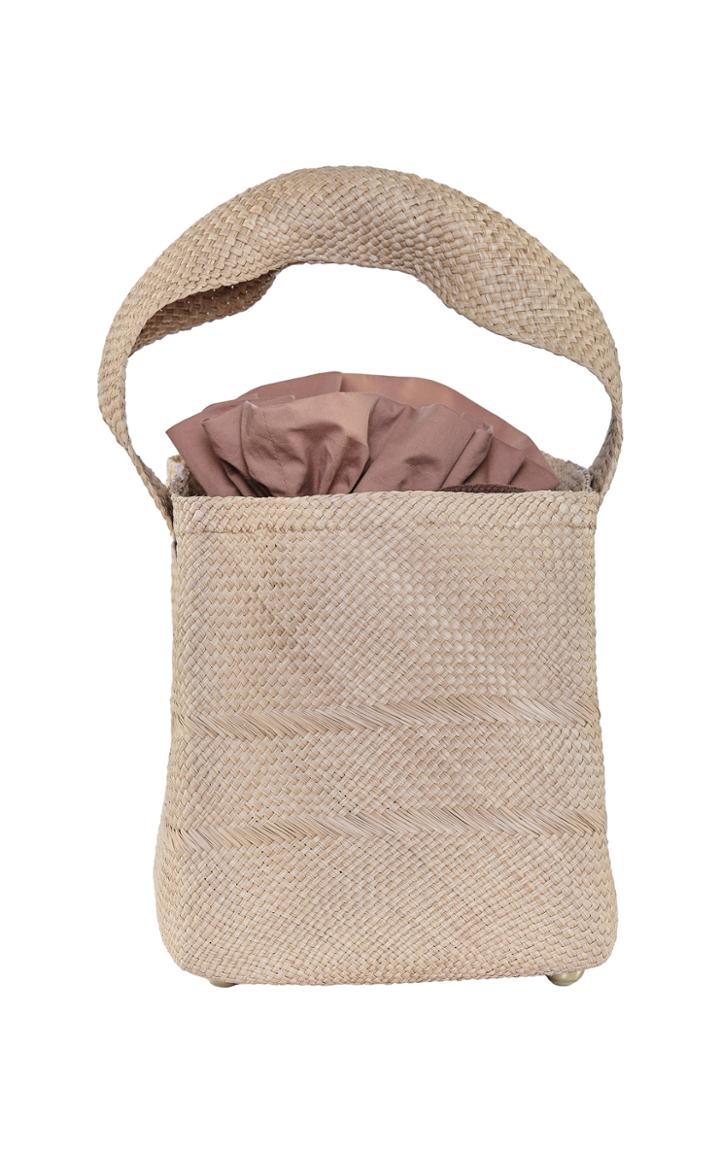 Moda Operandi Johanna Ortiz Mini Ancestral Dynasty Raffia Top Handle Bag