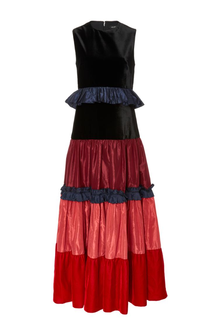 Jill Stuart Tiered Velvet Tami Dress