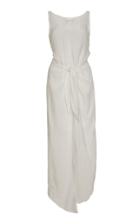 Anemone High-low Ramie Linen Wrap Dress