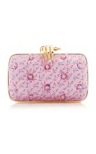 Benedetta Bruzziches Carmen Shark Printed Silk Satin Bag With Hand