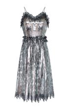Marco De Vincenzo Leave Lace Bodice Dress