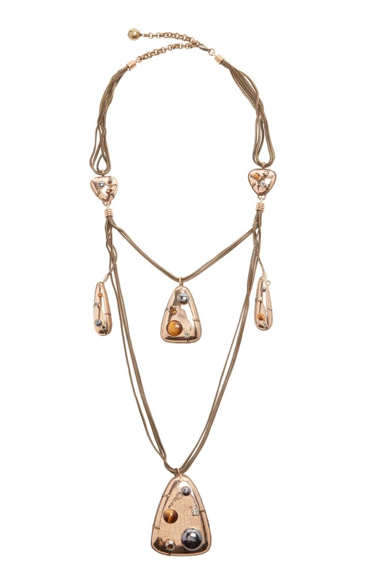 Lanvin Layered Gemstone Necklace