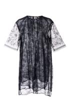 Adam Lippes Chantilly Lace Short Sleeve Tunic