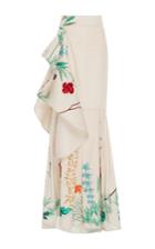 Johanna Ortiz Cicilia Fluted Cotton Sateen Skirt
