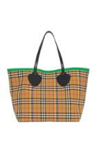 Burberry Vintage Check Leather Tote