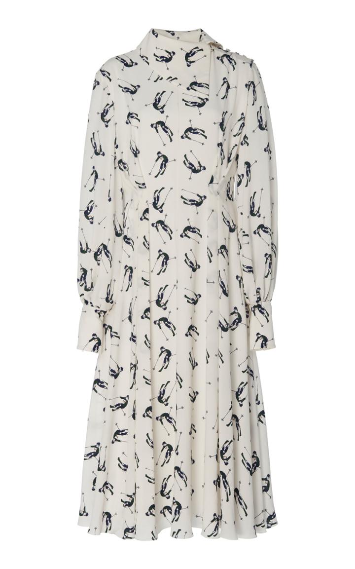 Emilia Wickstead Marley Patterned Crepe Mini Dress