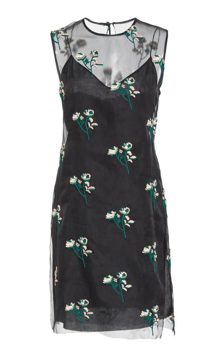 Moda Operandi Marina Moscone Floral-print Organza Tunic Size: 2