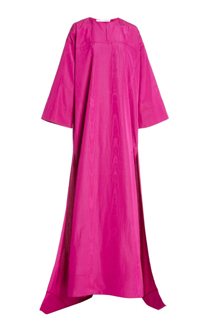 Moda Operandi Oscar De La Renta Draped Cotton-blend Moir Caftan