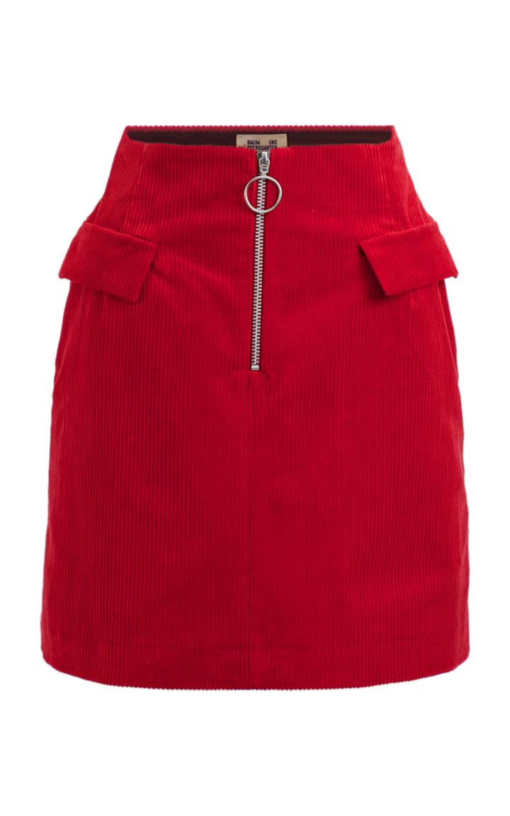 Baum Und Pferdgarten Sarita Front Zip Cotton Skirt