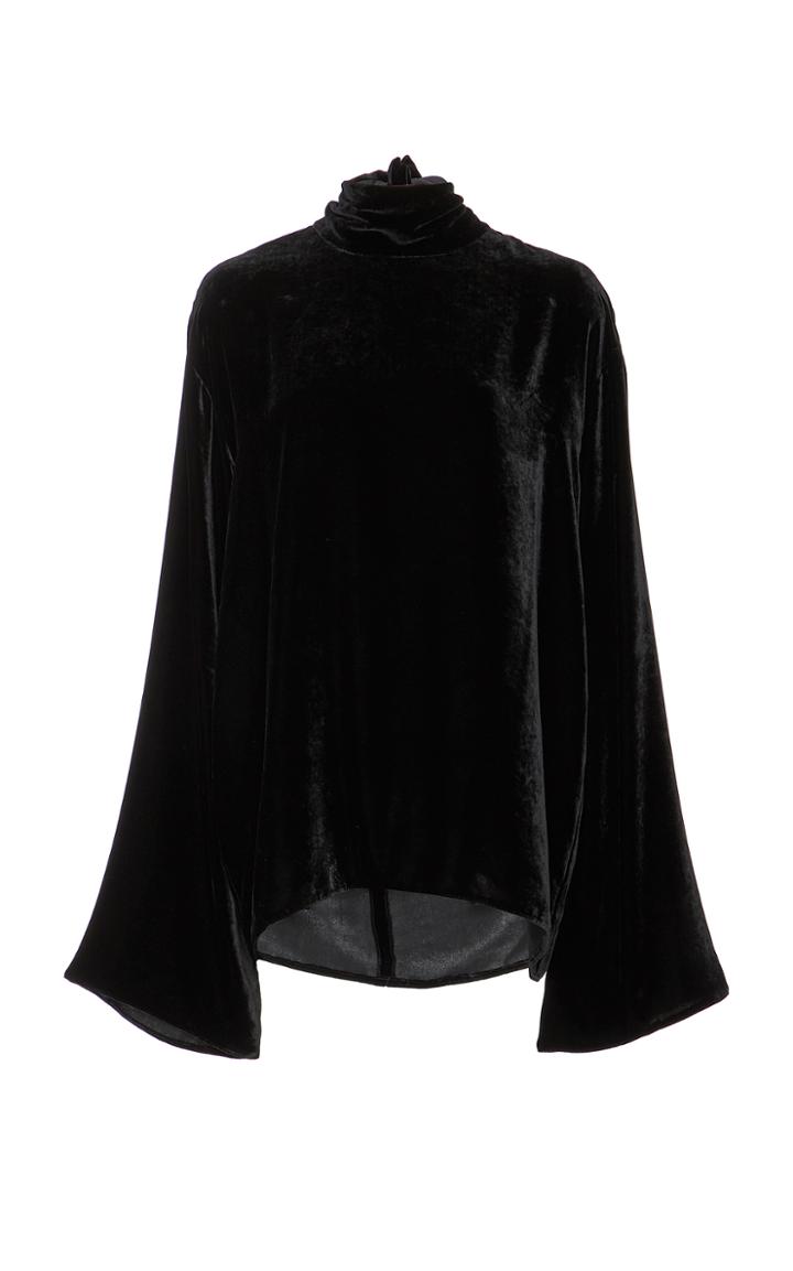 Marei 1998 Heliconia Velvet Bow Tie Top
