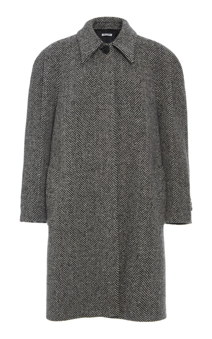 Miu Miu Herringbone Overcoat