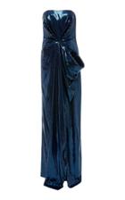 Prabal Gurung Strapless Draped Column Gown