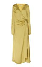 Wynn Hamlyn Bow Wrap-effect Maxi Dress