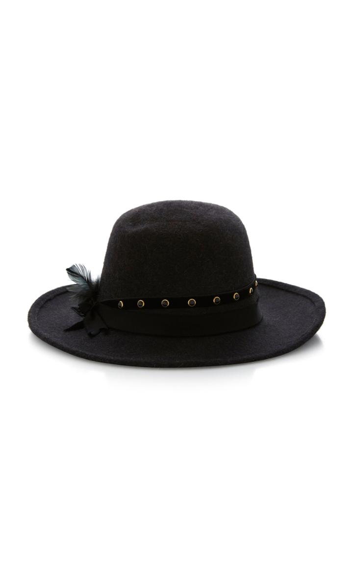 Gigi Burris Ryan Embellished Rabbit Fur Felt Fedora Hat