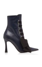 Tabitha Simmons Farren Bow-embellished Leather Ankle Boots