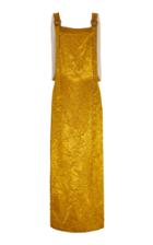 Sies Marjan Drew Crinkled Satin Harness Gown