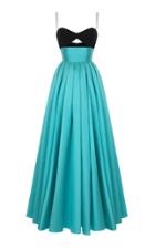 Rasario Cutout Silk-blend Full Gown