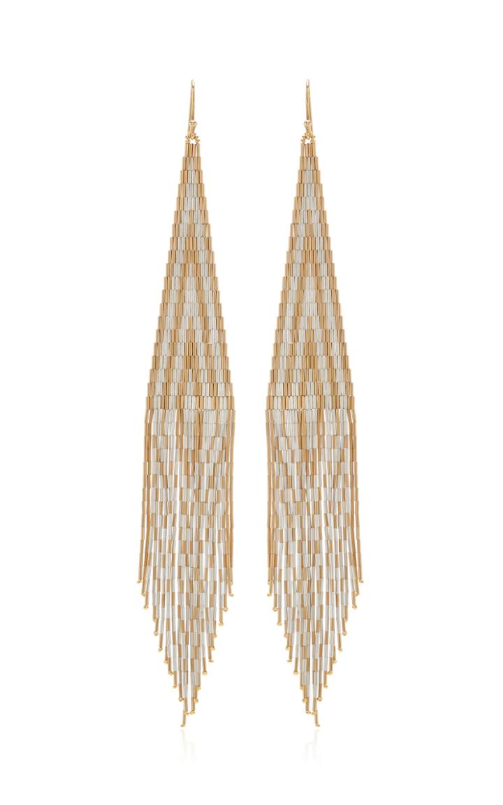 Moda Operandi Lisa Eisner 14k Gold And Silver Fringe Earrings