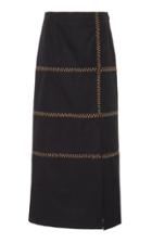 Moda Operandi Gabriela Hearst Lyssa Herringbone-stitch Cotton Midi Skirt Size: 38