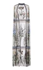 Moda Operandi Cucculelli Shaheen Lilace Floral Embroidered Tulle Cape