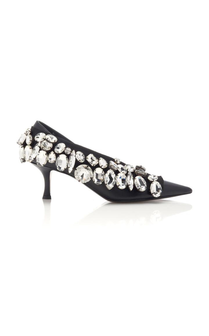 N 21 N&deg;21 Jeweled Kitten Heel Pumps