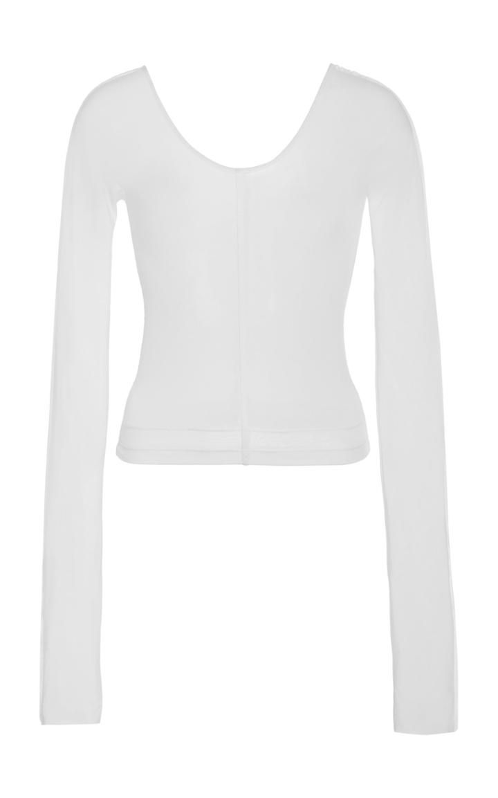 Moda Operandi Helmut Lang Sheer Crewneck Top Size: Xs
