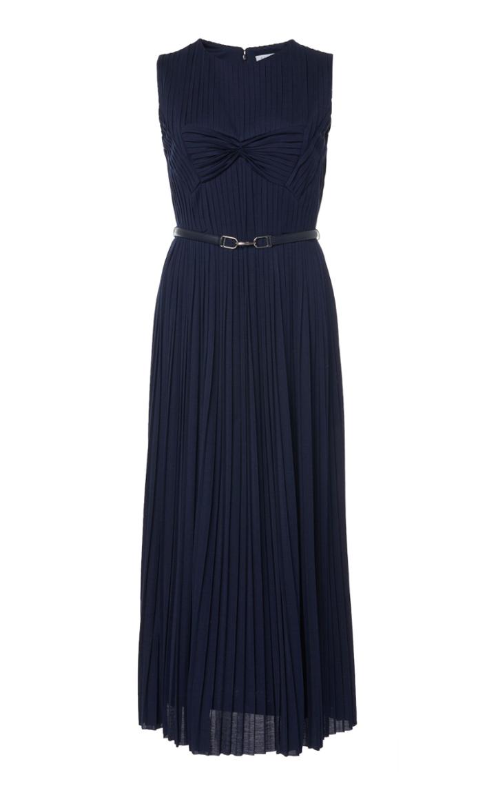 Gabriela Hearst Giselle Pintucked Midi Dress