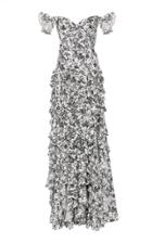 Caroline Constas Ruffle Off The Shoulder Gown