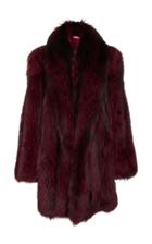Michael Kors Collection Silver Fox Fur Cape Coat