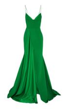 Alex Perry Harlyn Sleeveless Draped Satin Crepe Gown