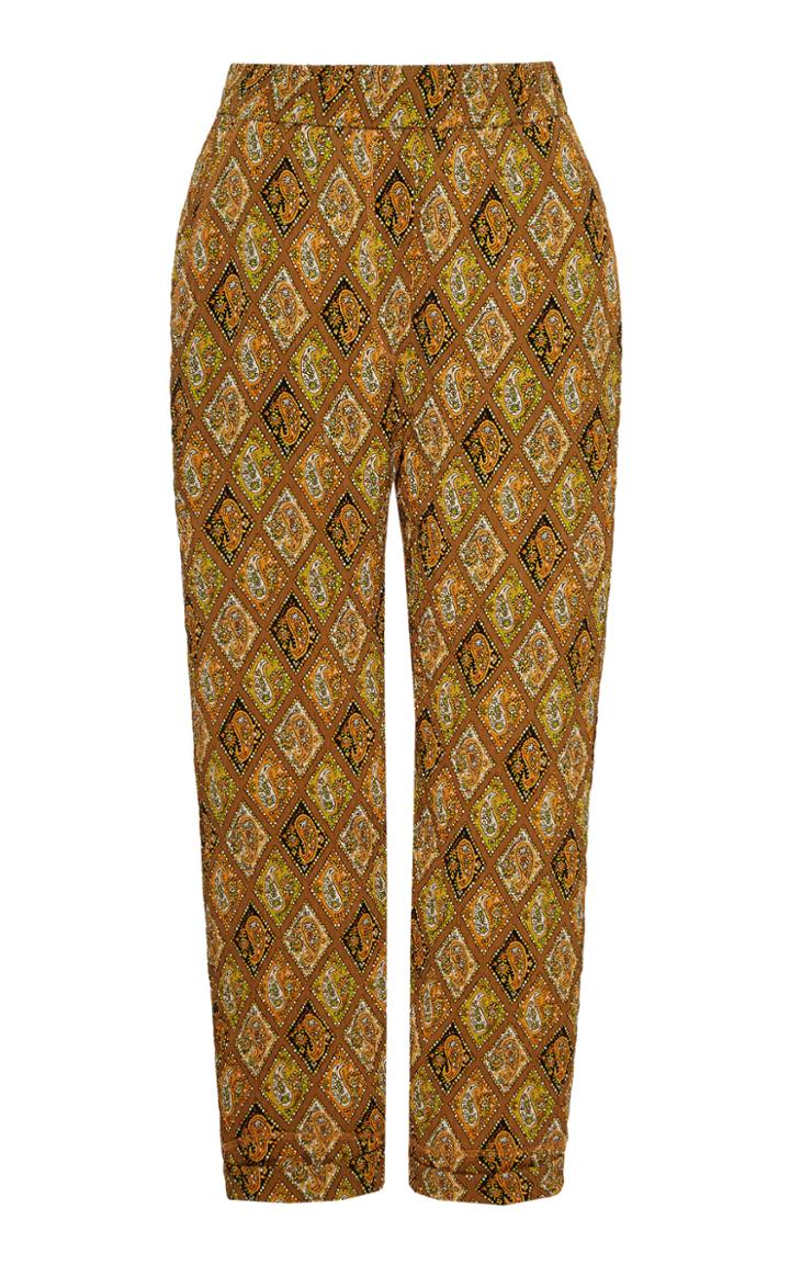 Moda Operandi Nanushka Selah Pattern Straight Leg Pant Size: S