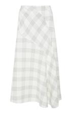 Cdric Charlier Plaid Wool-blend A-line Skirt